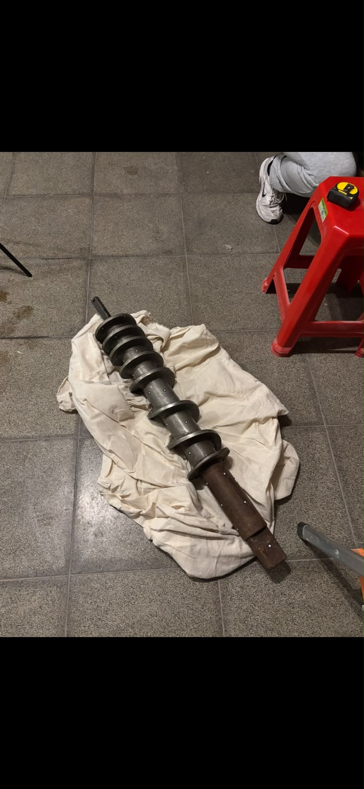 Tornillo sinfín industrial, 93 cm de largo